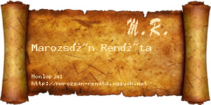 Marozsán Renáta névjegykártya