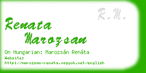 renata marozsan business card